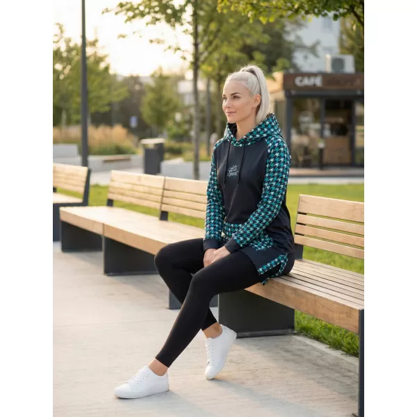  Dámská funkční prodloužená mikina premium ALTISPORT VOJ/ALW048MI03 ČERNOMODRÁ 
