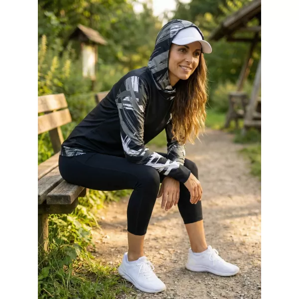  Dámská funkční mikina premium ALTISPORT VOJ/ALW039MI01 ČERNÁ/BÍLÁ 