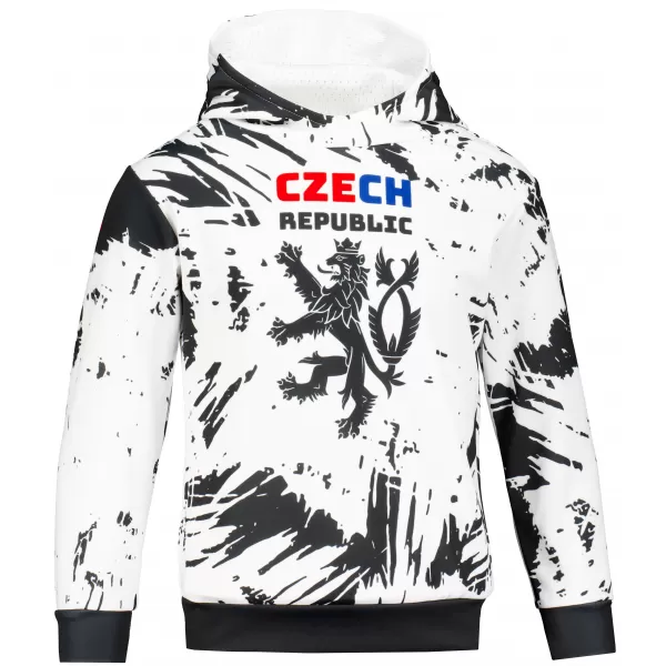  Dětská funkční mikina premium ALTISPORT VOJ/ALK036MI01 BÍLÁ/ČERNÁ 