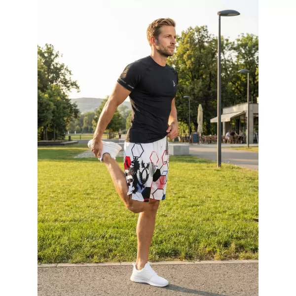  Pánské funkční kraťasy bez kapes premium ALTISPORT VOJ/ALM036KRA02 HEXA BÍLÁ 