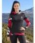 Dámská funkční mikina premium ALTISPORT VOJ/ALW039MI01 ČERNÁ/ČERVENÁ