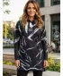 Dámská funkční prodloužená mikina premium ALTISPORT VOJ/ALW049MI03 ČERNOBÍLÁ