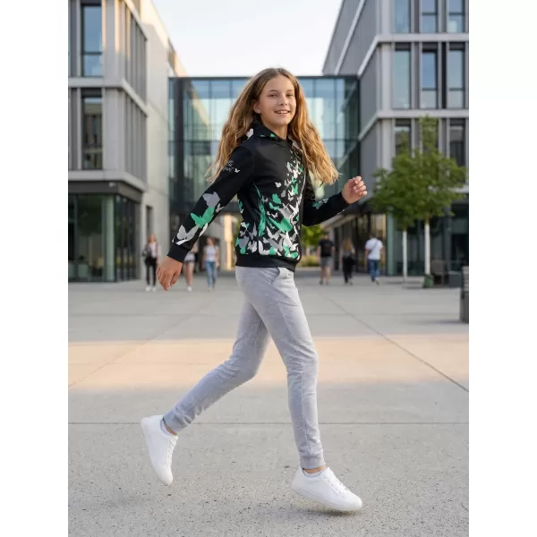  Dětská funkční mikina premium ALTISPORT VOJ/ALK022MI01 ČERNÁ/TYRKYSOVÁ 