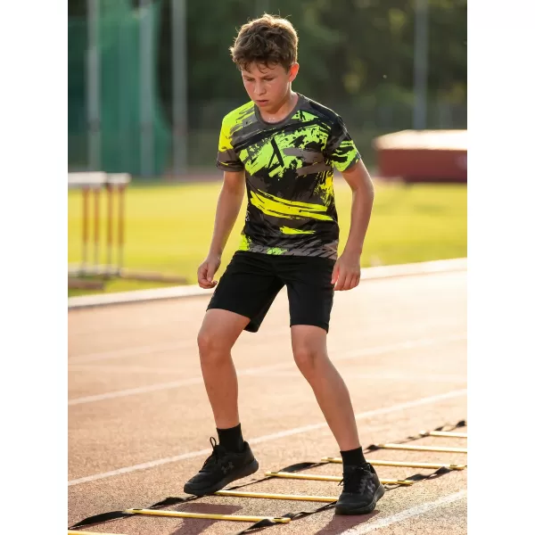  Dětské funkční triko premium ALTISPORT VOJ/ALK014TR01 ČERNÁ/ZELENÁ 