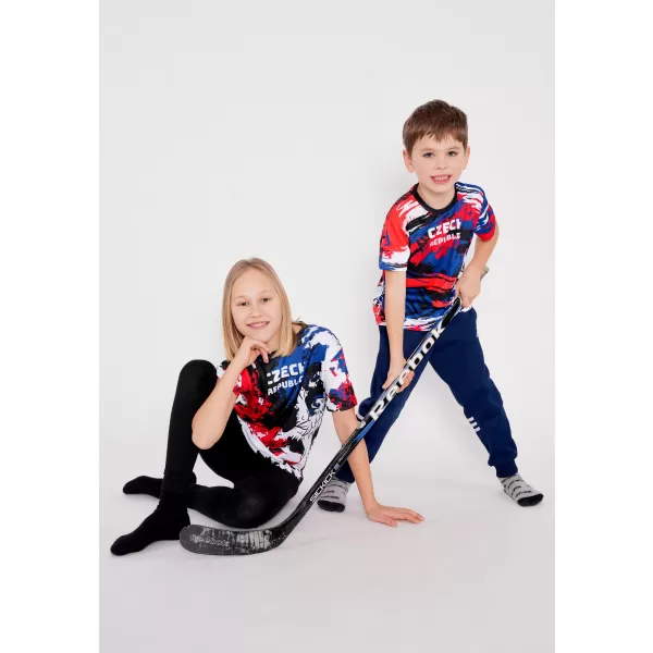  Dětské funkční triko premium ALTISPORT VOJ/ALK036TR01 ČERVENÁ/ČERNÁ 