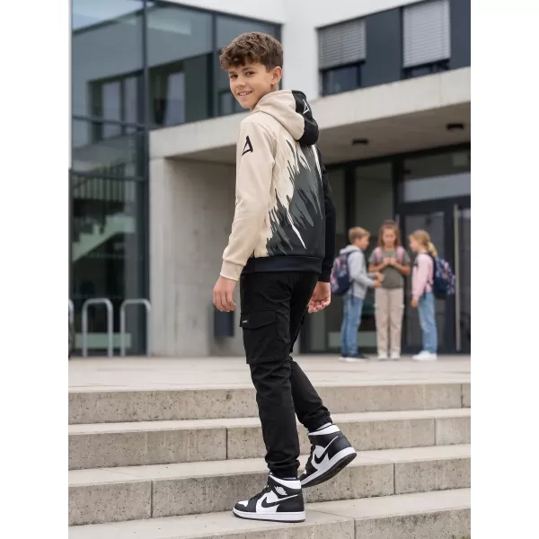  Dětská funkční mikina premium ALTISPORT VOJ/ALK006MI01 ČERNÁ/HNĚDÁ 