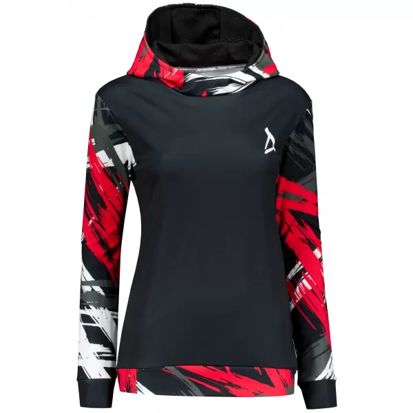  Dámská funkční mikina premium ALTISPORT VOJ/ALW039MI01 ČERNÁ/ČERVENÁ 