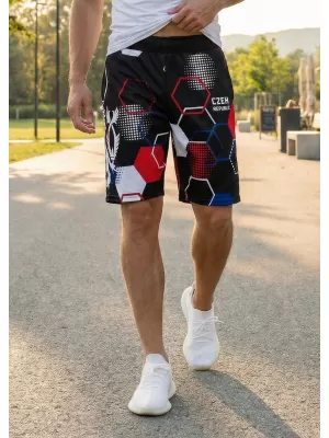 Pánské funkční kraťasy bez kapes premium ALTISPORT VOJ/ALM036KRA02 HEXA ČERNÁ