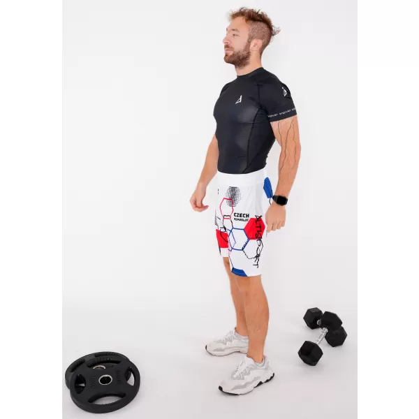  Pánské funkční kraťasy bez kapes premium ALTISPORT VOJ/ALM036KRA02 HEXA BÍLÁ 