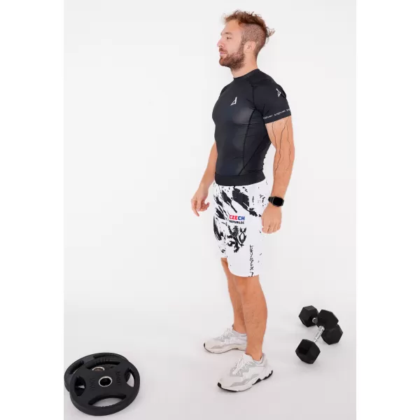  Pánské funkční kraťasy bez kapes premium ALTISPORT VOJ/ALM036KRA02 ABSTRAKCE 