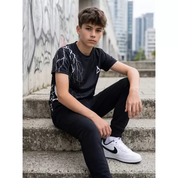  Dětské funkční triko premium ALTISPORT VOJ/ALK004TR01 ČERNOBÍLÁ 