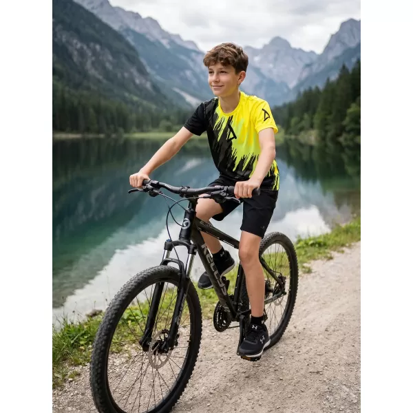  Dětské funkční triko premium ALTISPORT VOJ/ALK006TR01 ČERNOŽLUTÁ 