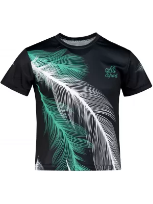 Dětské funkční triko premium ALTISPORT VOJ/ALK001TR01 ČERNÁ/TYRKYSOVÁ