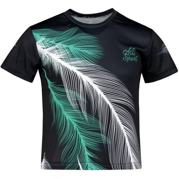  Dětské funkční triko premium ALTISPORT VOJ/ALK001TR01 ČERNÁ/TYRKYSOVÁ 