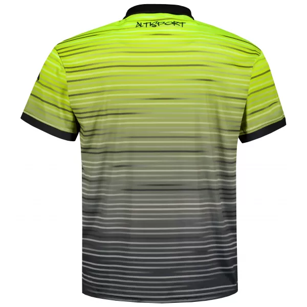  Pánské funkční triko s límečkem premium ALTISPORT VOJ/ALM031TR05 ČERNÁ/NEON YELLOW 