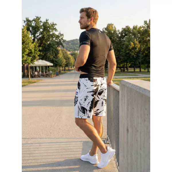  Pánské funkční kraťasy bez kapes premium ALTISPORT VOJ/ALM036KRA02 ABSTRAKCE 