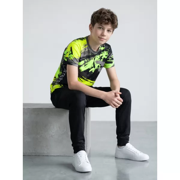  Dětské funkční triko premium ALTISPORT VOJ/ALK014TR01 ČERNÁ/ZELENÁ 