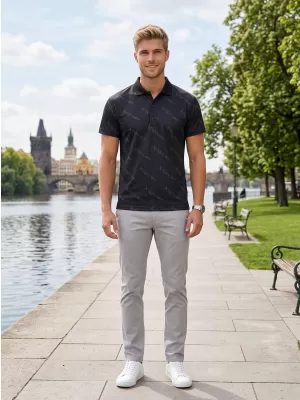 Pánské funkční triko s límečkem premium ALTISPORT VOJ/ALM050TR05 ČERNÁ