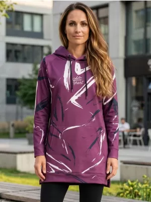 Dámská funkční prodloužená mikina premium ALTISPORT VOJ/ALW049MI03 FIALOVÁ