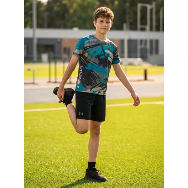  Dětské funkční triko premium ALTISPORT VOJ/ALK014TR01 ČERNÁ/PETROLEJOVÁ 