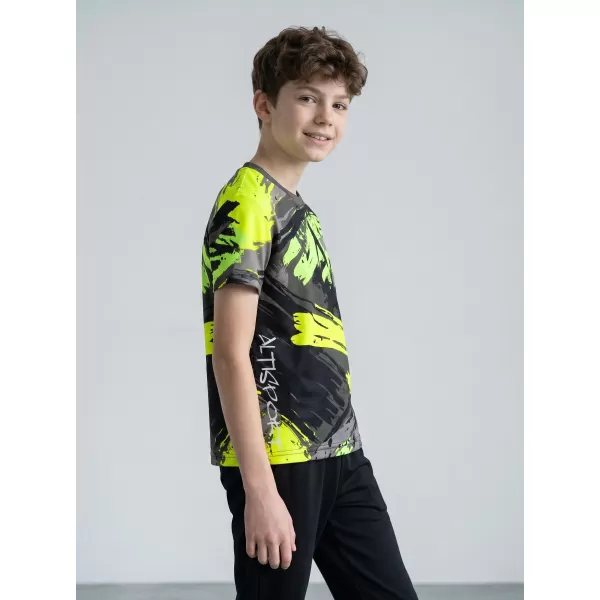  Dětské funkční triko premium ALTISPORT VOJ/ALK014TR01 ČERNÁ/ZELENÁ 