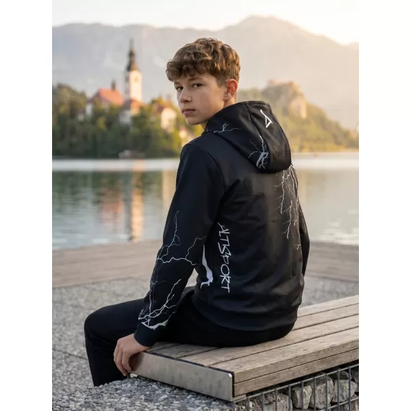  Dětská funkční mikina premium ALTISPORT VOJ/ALK004MI01 ČERNOBÍLÁ 