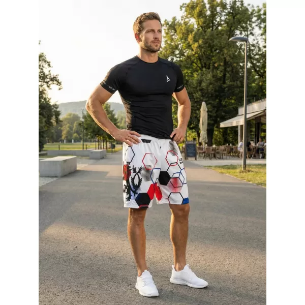  Pánské funkční kraťasy bez kapes premium ALTISPORT VOJ/ALM036KRA02 HEXA BÍLÁ 