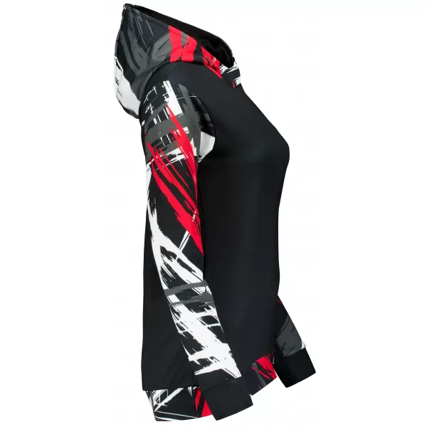  Dámská funkční mikina premium ALTISPORT VOJ/ALW039MI01 ČERNÁ/ČERVENÁ 