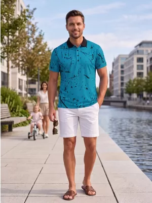 Pánské funkční triko s límečkem premium ALTISPORT VOJ/ALM034TR05 EMERALD
