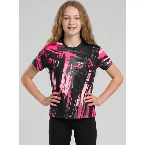  Dětské funkční triko premium ALTISPORT VOJ/ALK010TR01 ČERNÁ/SVĚTLE RŮŽOVÁ 