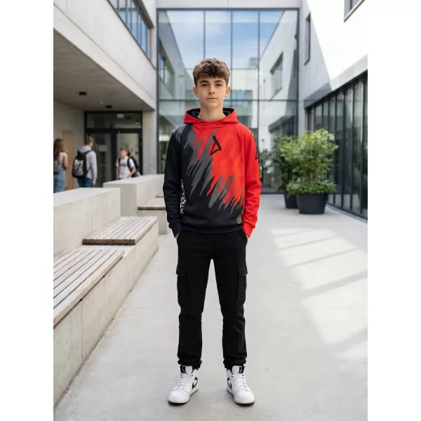  Dětská funkční mikina premium ALTISPORT VOJ/ALK006MI01 ČERNÁ/ČERVENÁ 