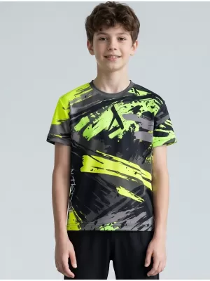 Dětské funkční triko premium ALTISPORT VOJ/ALK014TR01 ČERNÁ/ZELENÁ