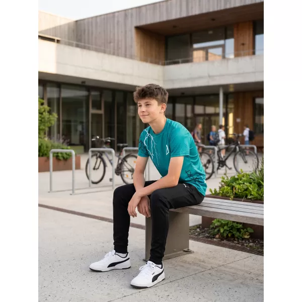  Dětské funkční triko premium ALTISPORT VOJ/ALK004TR01 PETROLEJOVÁ/BÍLÁ 