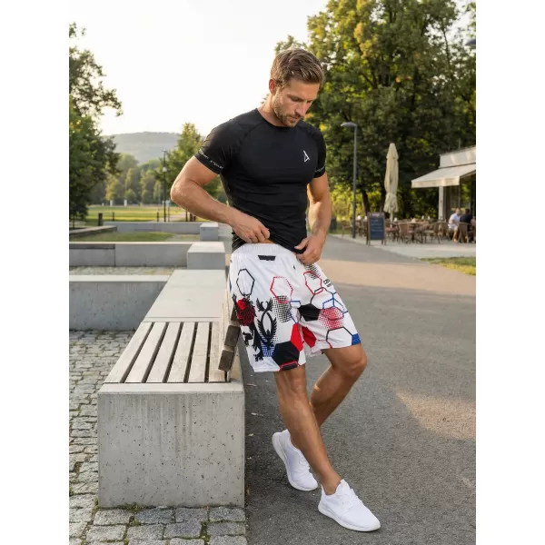  Pánské funkční kraťasy bez kapes premium ALTISPORT VOJ/ALM036KRA02 HEXA BÍLÁ 