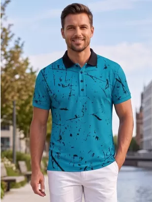 Pánské funkční triko s límečkem premium ALTISPORT VOJ/ALM034TR05 EMERALD