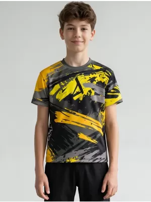Dětské funkční triko premium ALTISPORT VOJ/ALK014TR01 ČERNOŽLUTÁ