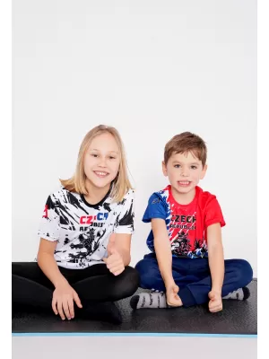 Dětské funkční triko premium ALTISPORT VOJ/ALK036TR01 BÍLÁ/ČERNÁ