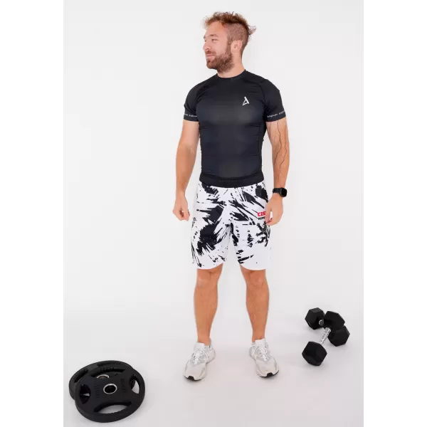 Pánské funkční kraťasy bez kapes premium ALTISPORT VOJ/ALM036KRA02 ABSTRAKCE 