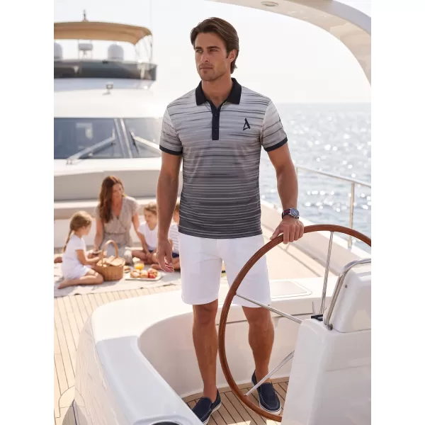  Pánské funkční triko s límečkem premium ALTISPORT VOJ/ALM031TR05 ČERNÁ/BÍLÁ 