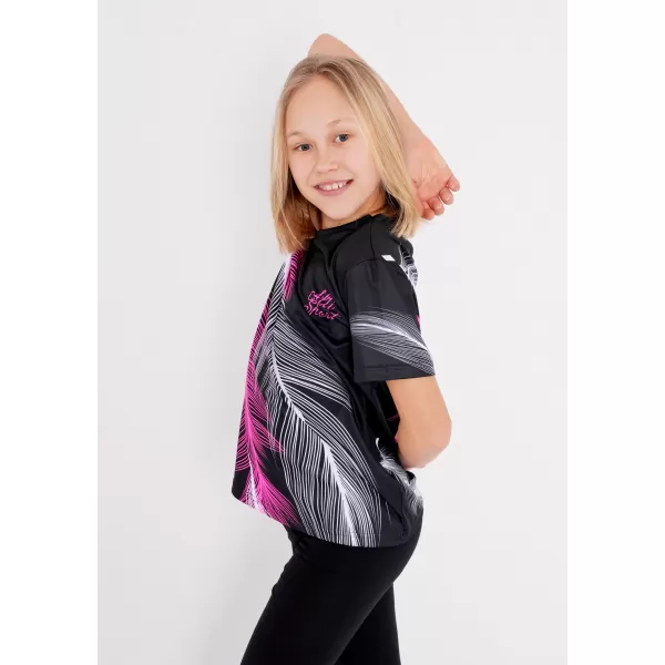  Dětské funkční triko premium ALTISPORT VOJ/ALK001TR01 ČERNÁ/RŮŽOVÁ 