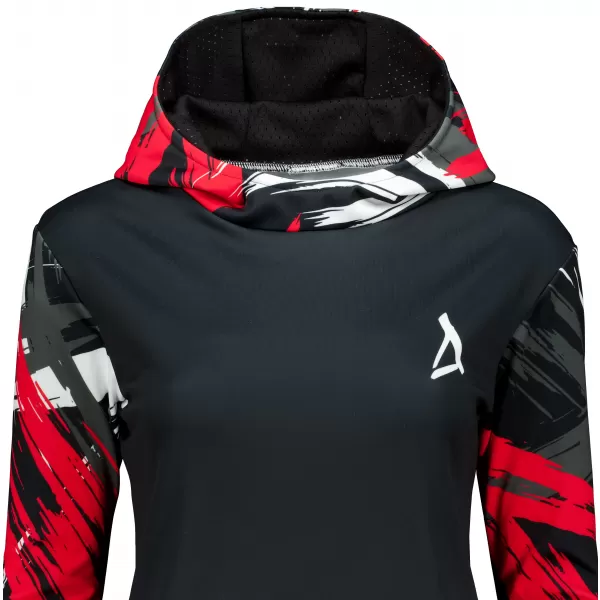  Dámská funkční mikina premium ALTISPORT VOJ/ALW039MI01 ČERNÁ/ČERVENÁ 