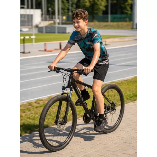  Dětské funkční triko premium ALTISPORT VOJ/ALK014TR01 ČERNÁ/PETROLEJOVÁ 