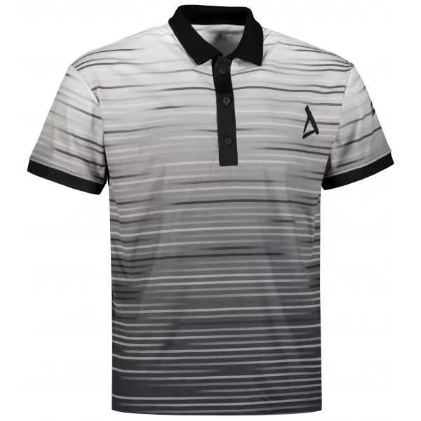  Pánské funkční triko s límečkem premium ALTISPORT VOJ/ALM031TR05 ČERNÁ/BÍLÁ 