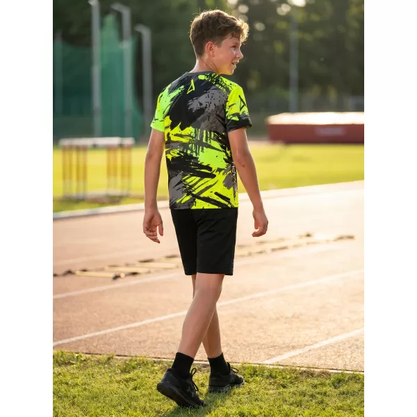  Dětské funkční triko premium ALTISPORT VOJ/ALK014TR01 ČERNÁ/ZELENÁ 