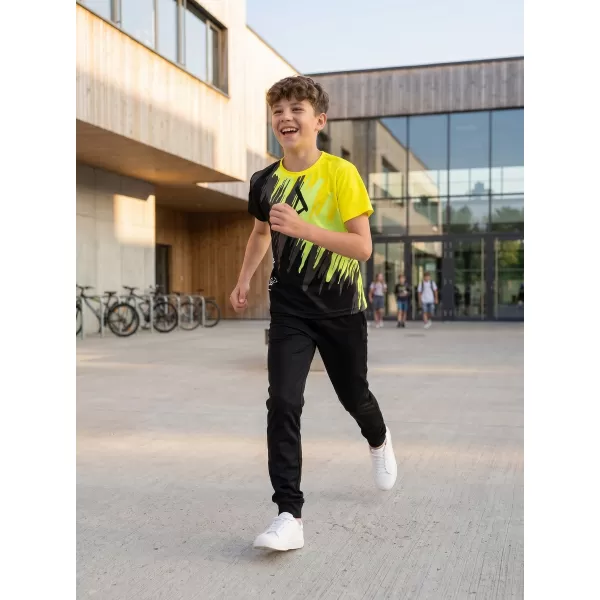 Dětské funkční triko premium ALTISPORT VOJ/ALK006TR01 ČERNOŽLUTÁ 