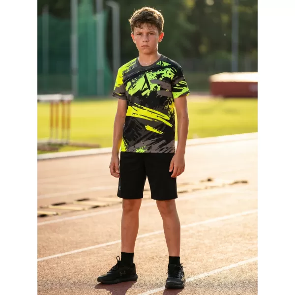  Dětské funkční triko premium ALTISPORT VOJ/ALK014TR01 ČERNÁ/ZELENÁ 