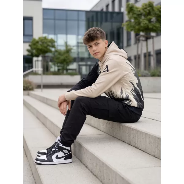  Dětská funkční mikina premium ALTISPORT VOJ/ALK006MI01 ČERNÁ/HNĚDÁ 