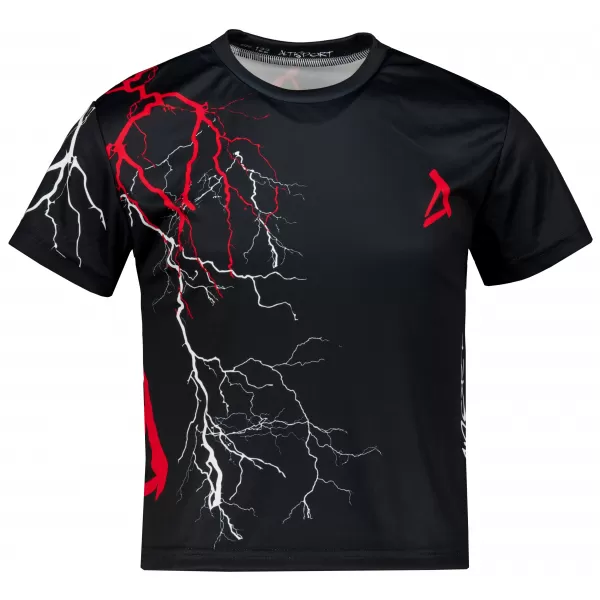  Dětské funkční triko premium ALTISPORT VOJ/ALK004TR01 ČERNÁ/ČERVENÁ 