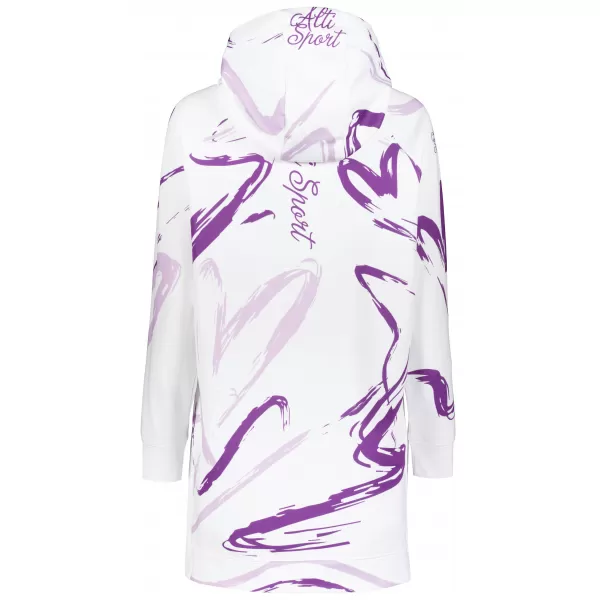  Dámská funkční prodloužená mikina premium ALTISPORT VOJ/ALW049MI03 BÍLÁ/FIALOVÁ 