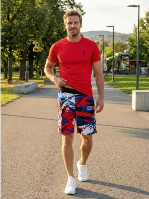 Pánské funkční kraťasy bez kapes premium ALTISPORT VOJ/ALM036KRA02 CZECH